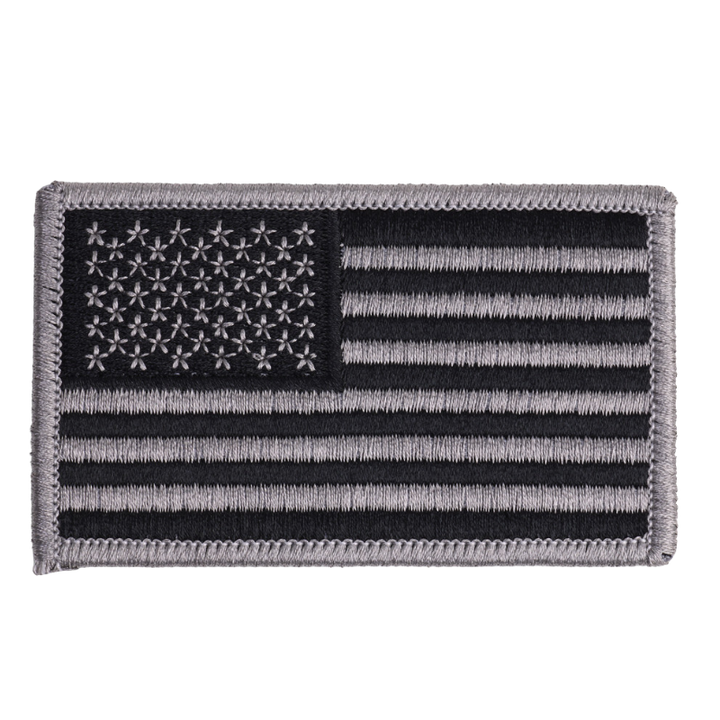 U.S Flag Patch | Silver / Black