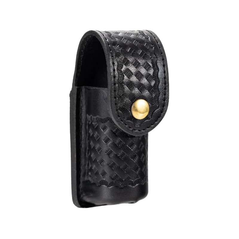 AirTek Basketweave Closed OC Pepper Spray Holder | Brass Snap
