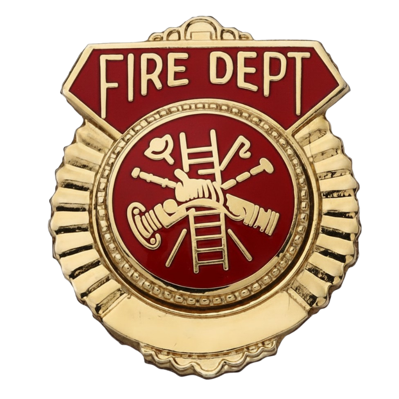 Fire Dept. Tie Tac | Gold, Nickel