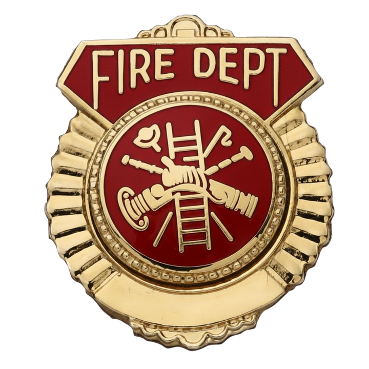 Fire Dept. Tie Tac | Gold, Nickel