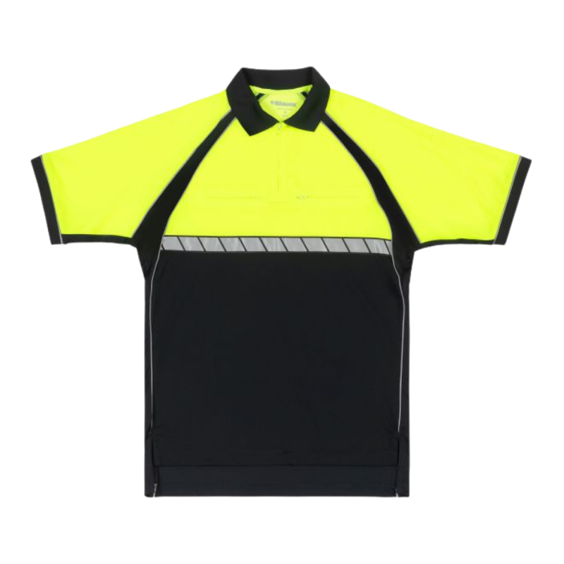 Colorblock Short Sleeve Performance Polo | Dark Navy / Yellow