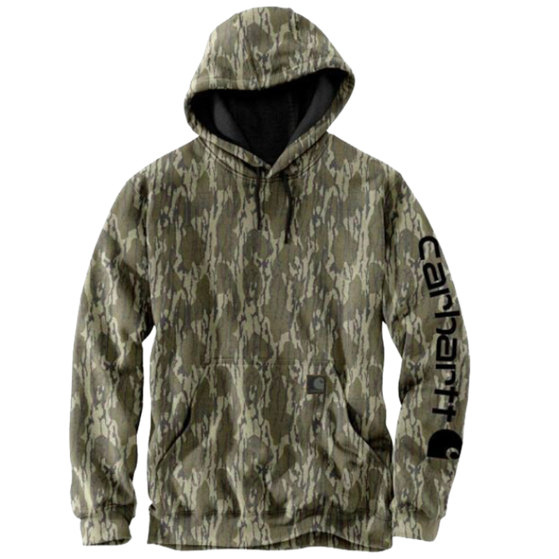 Loose Fit Midweight Camo Graphic Sweatshirt | Mossy Oak Bottomland Camo