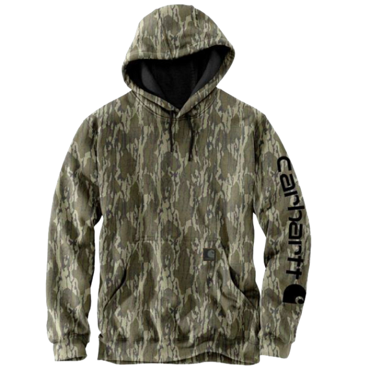 Loose Fit Midweight Camo Graphic Sweatshirt | Mossy Oak Bottomland Camo