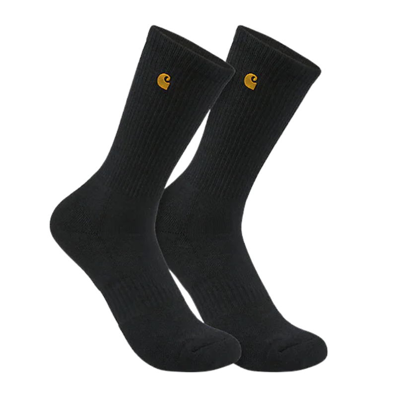 Force Midweight Crew Sock 2-Pack | Black