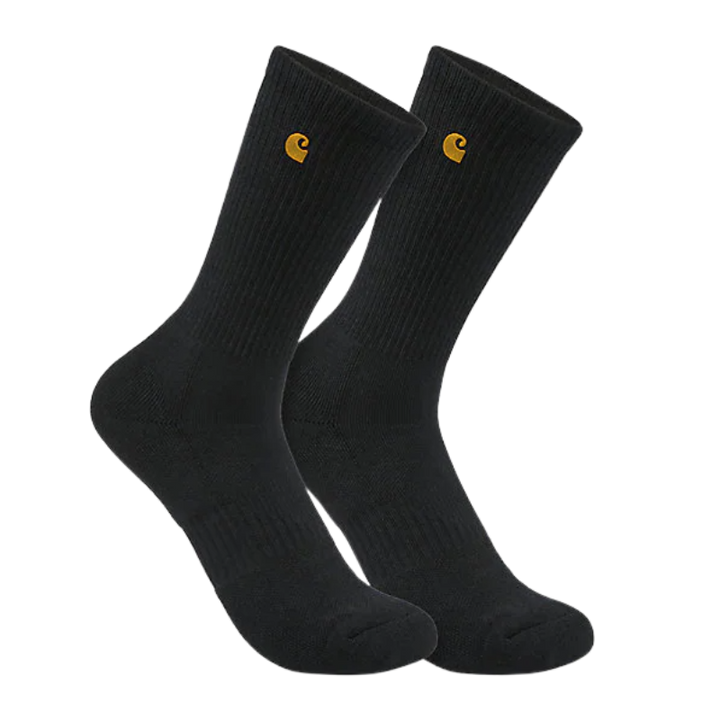 Force Midweight Crew Sock 2-Pack | Black