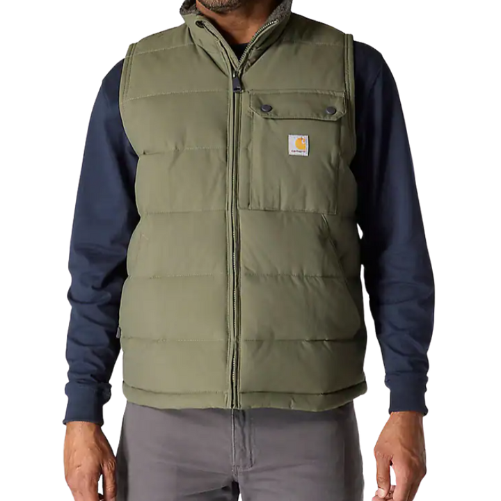 Montana Loose Fit Insulated Vest | Dusty Olive