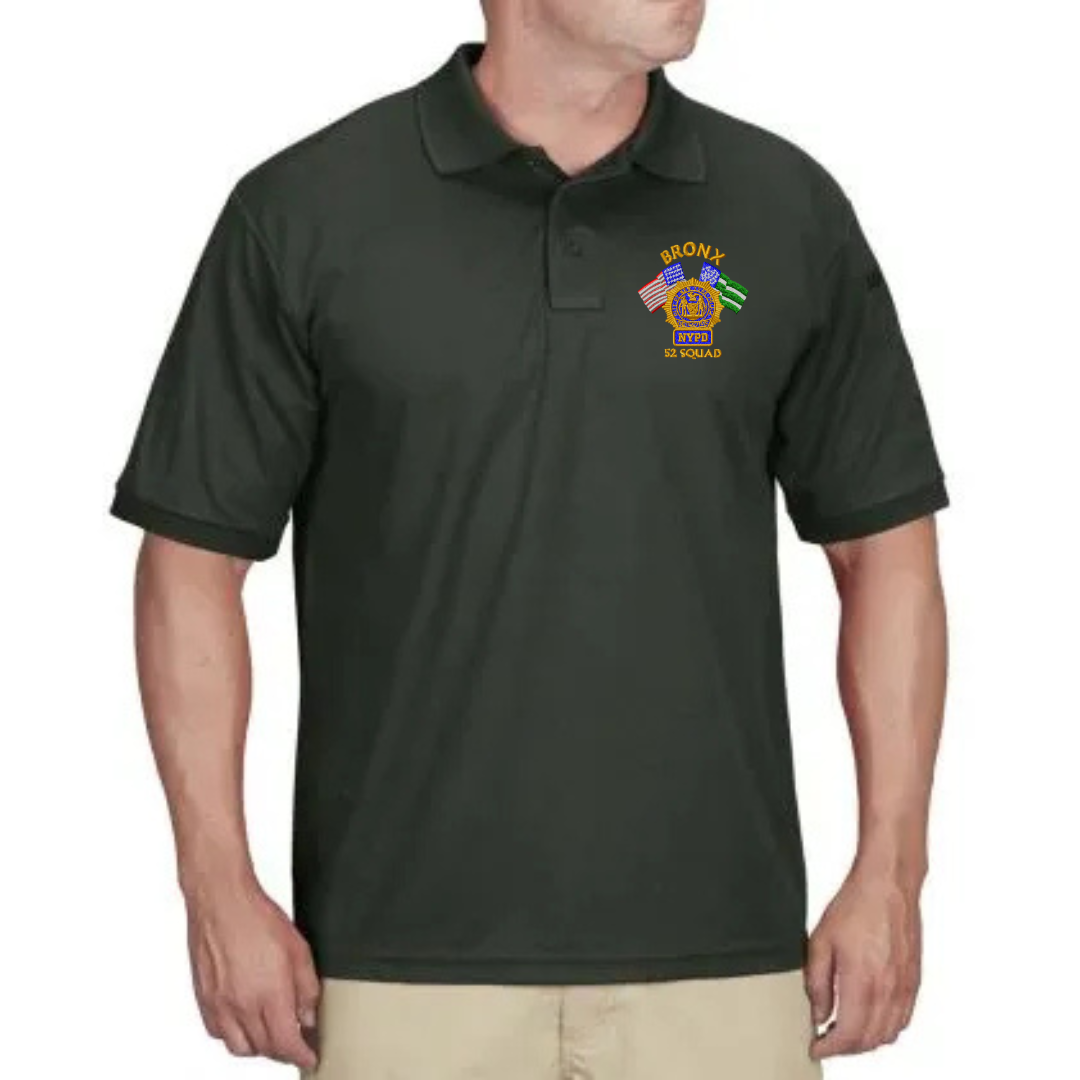 52 Squad Short Sleeve Uniform Polo | Black, Navy, Tan, Grey, Light Blue, Green