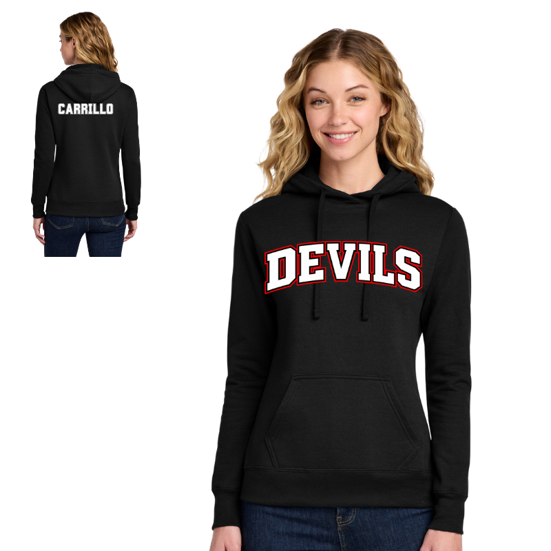Northeast Devils Words Hoody Ladies | Black
