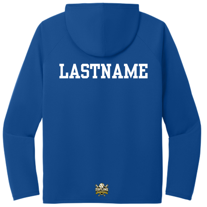 NY Marlins Hooded Wicking Lightweight Training Tee Adult &amp; Youth | Navy or Cobalt