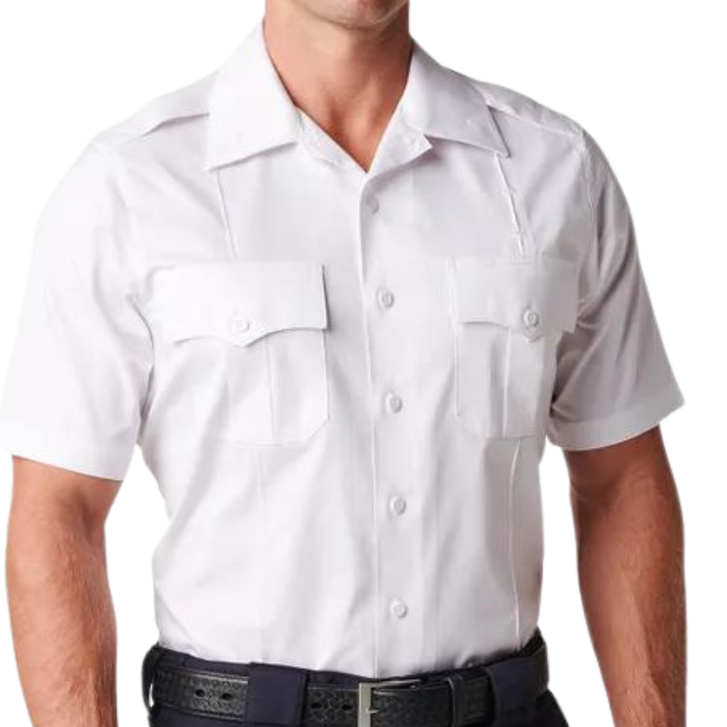 NYPD Stryke Twill Short Sleeve Shirt | White