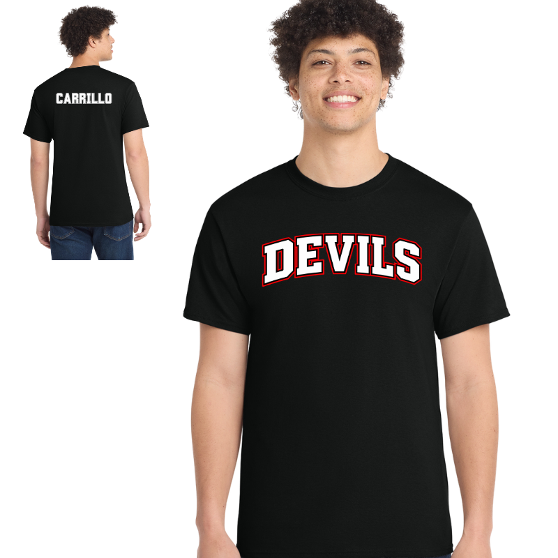 Northeast Devils Words SS Tee Unisex Adult &amp; Youth | Black