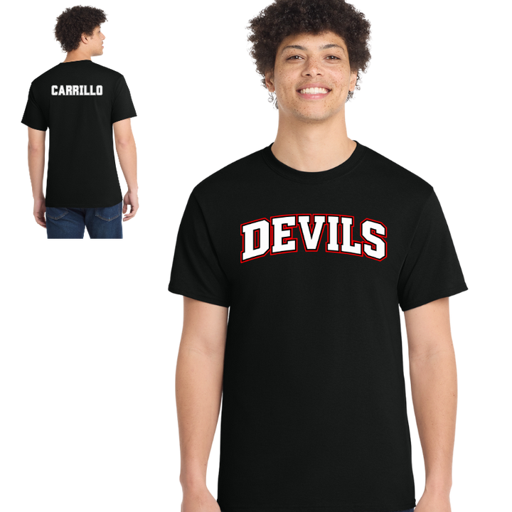 Northeast Devils Words SS Tee Unisex Adult &amp; Youth | Black