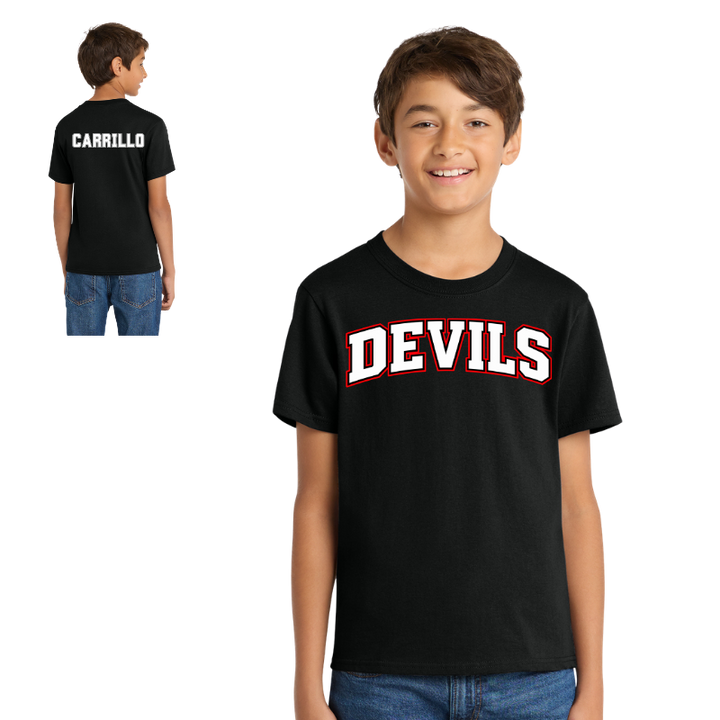Northeast Devils Words SS Tee Unisex Adult &amp; Youth | Black