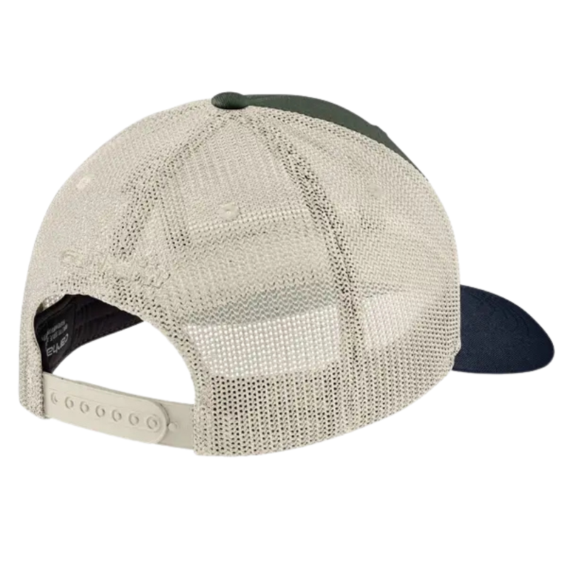 Canvas Mesh-Back C Patch Cap | Navy, Forestry