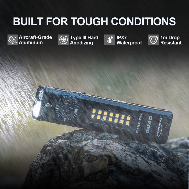 QUAD 2000 Lumen 4/1 Flat Design Flashlight