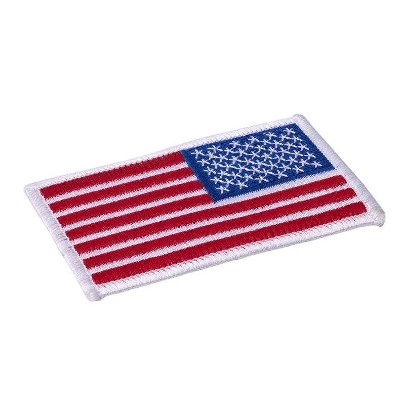 Reverse U.S Flag Patch | White Border