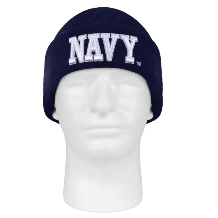Deluxe Navy Embroidered Watch Cap | Navy