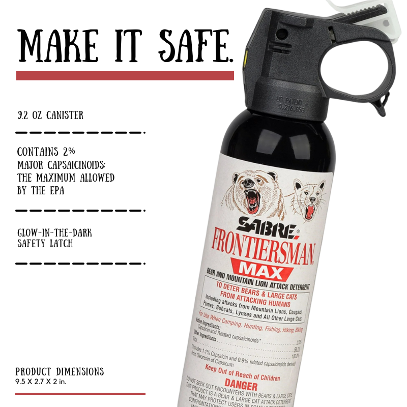 Frontiersman Max Bear Spray and Mountain Lion Spray | 7.9 oz.