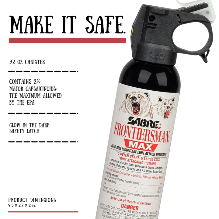 Frontiersman Max Bear Spray and Mountain Lion Spray | 7.9 oz.
