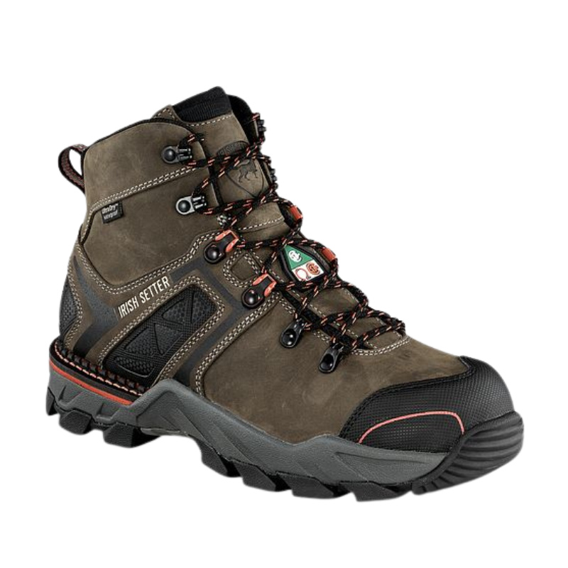 Men's Crosby 6" Waterproof Leather CSA Safety Toe Boot | Brown/Black