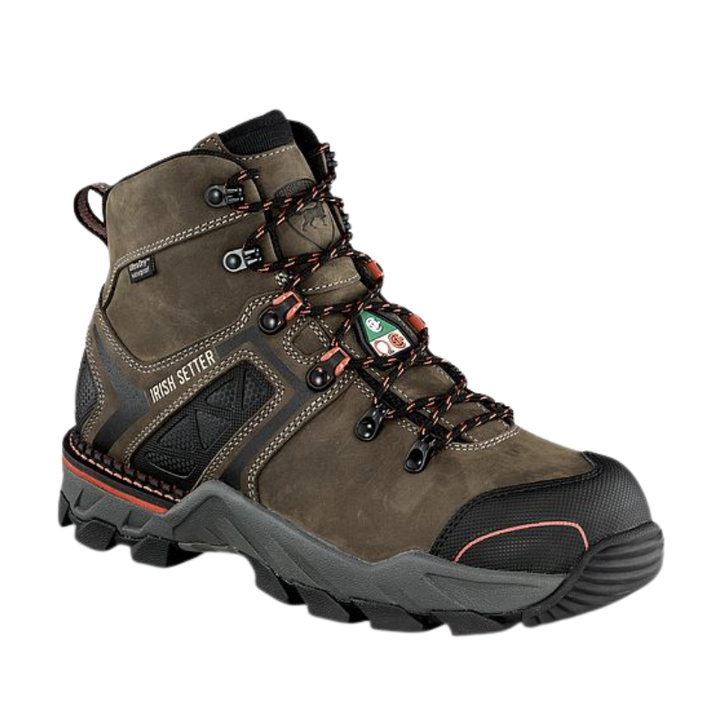 Men's Crosby 6" Waterproof Leather CSA Safety Toe Boot | Brown/Black