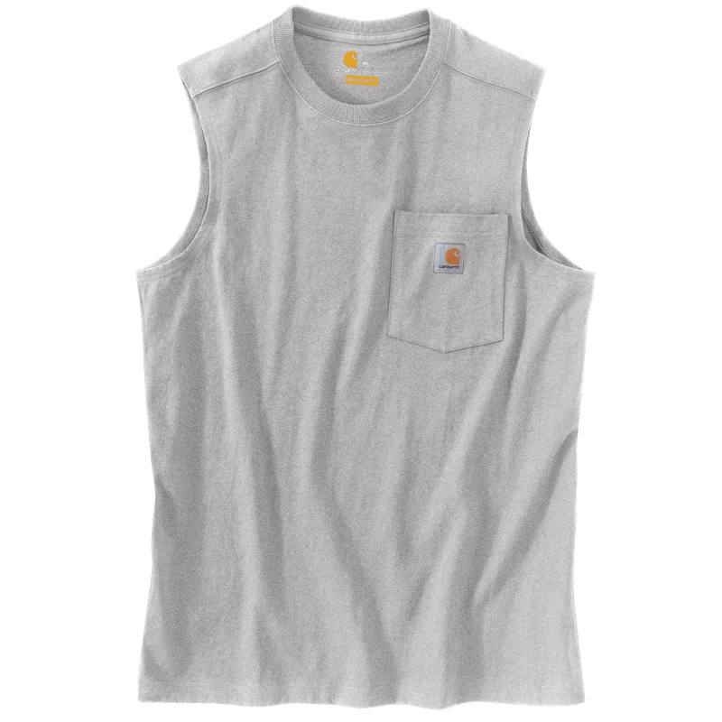 Sleeveless Pocket T-Shirt | Black, Heather Gray