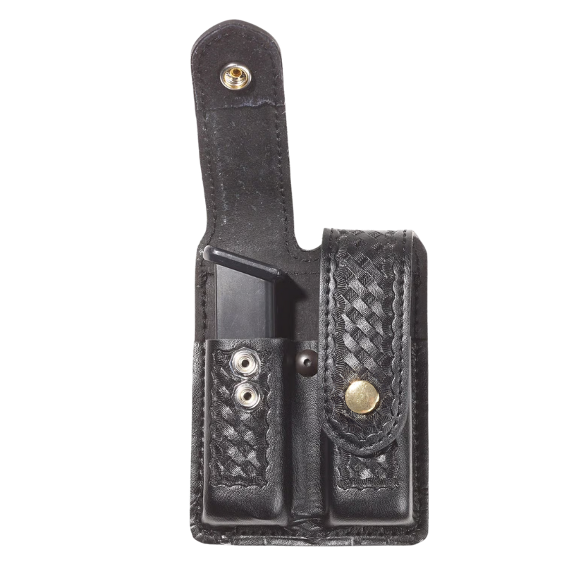 AirTek Double Mag Case Basketweave | Brass Snap