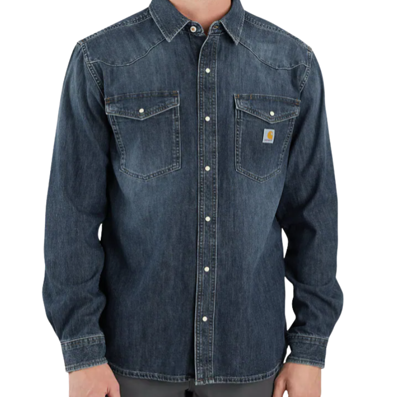Montana Relaxed Fit Midweight Denim Long-Sleeve Snap Front Shirt | Wyatt