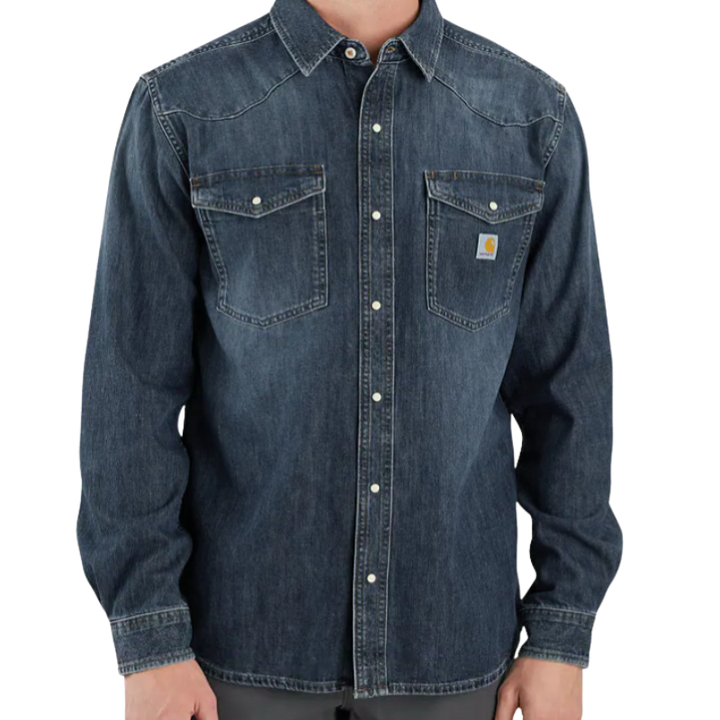 Montana Relaxed Fit Midweight Denim Long-Sleeve Snap Front Shirt | Wyatt