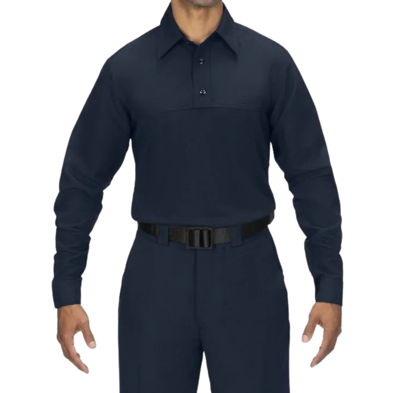 Men's Long Sleeve Polyester ArmorSkin Base Shirt | Navy