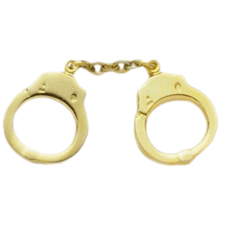 Tie Tac Mini Handcuffs | Gold, Nickel