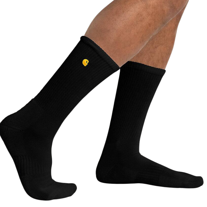 Force Midweight Crew Sock 2-Pack | Black