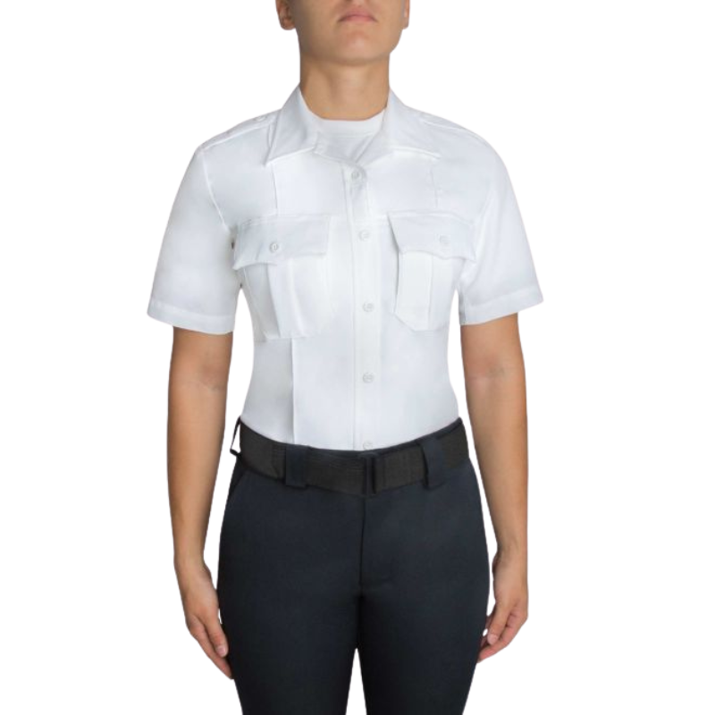 Women's Short Sleeve Polyester Supershirt | White