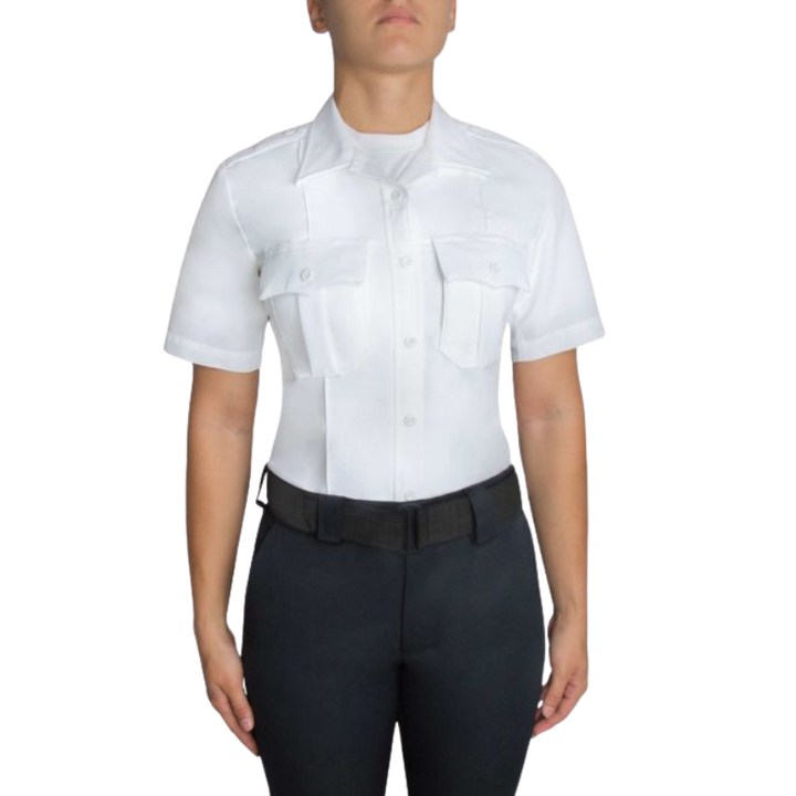Women's Short Sleeve Polyester Supershirt | White