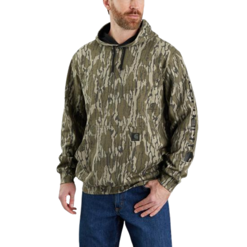 Loose Fit Midweight Camo Graphic Sweatshirt | Mossy Oak Bottomland Camo