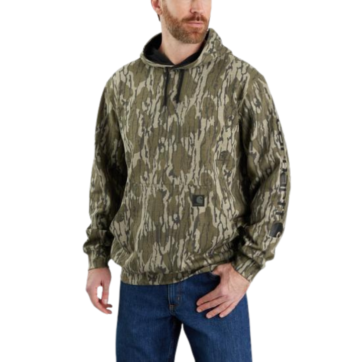 Loose Fit Midweight Camo Graphic Sweatshirt | Mossy Oak Bottomland Camo