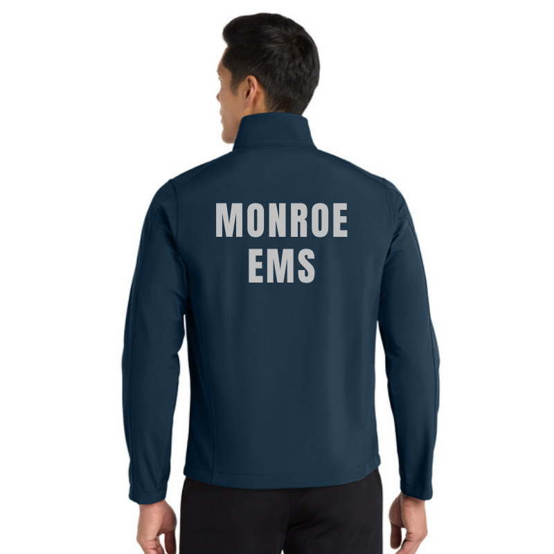 Monroe VAC Waterproof Breathable Rain Jackets | Navy | Printed grey logos