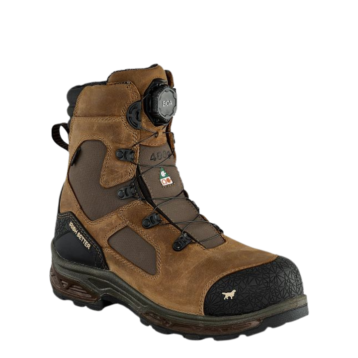 Men's 8-inch Kasota BOA Waterproof Leather and Insulated CSA Safety Toe Boot | Brown