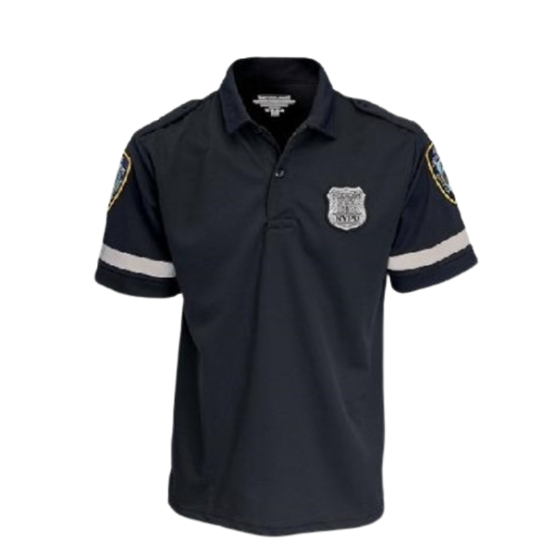 NYPD Short Sleeve Bike Polo Coolmax w/ Patches | Dark Navy