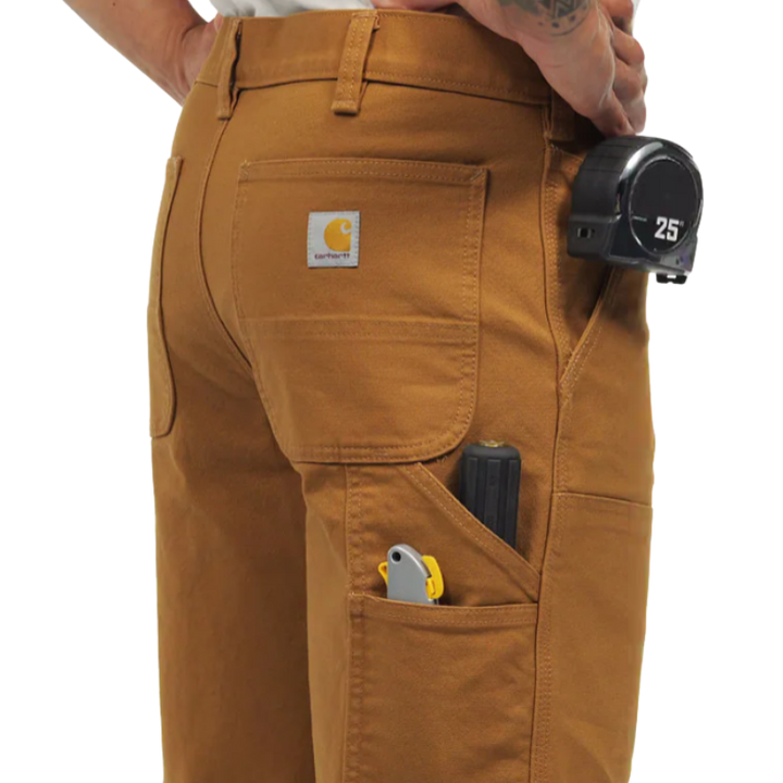 Relaxed Straight Rugged Flex Duck Double-Front Dungaree Work Pants | Carhartt Brown