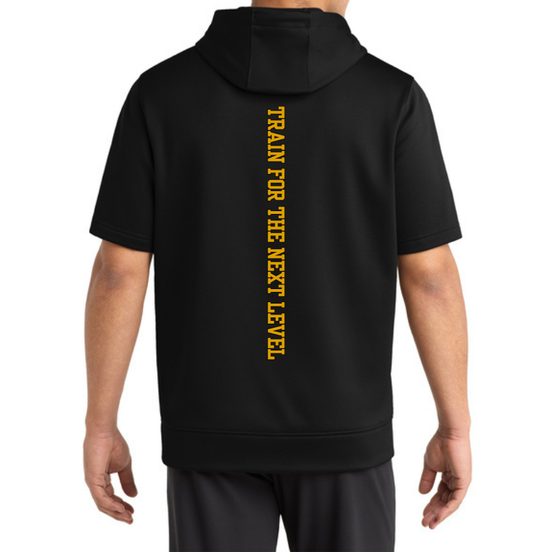 Topline Adult &amp; Youth Sport-Wick Fleece Short Sleeve Hooded Pullover | Grey or Black | Front Cross Bats and Back Print
