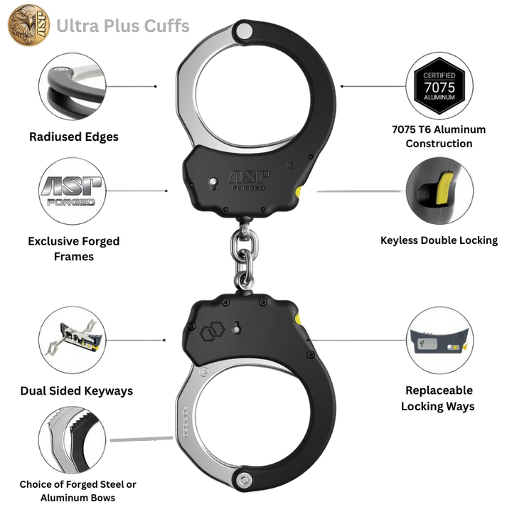 Ultra Plus Chain Identifier Handcuffs | Grey