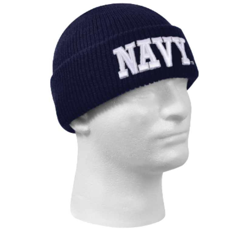 Deluxe Navy Embroidered Watch Cap | Navy