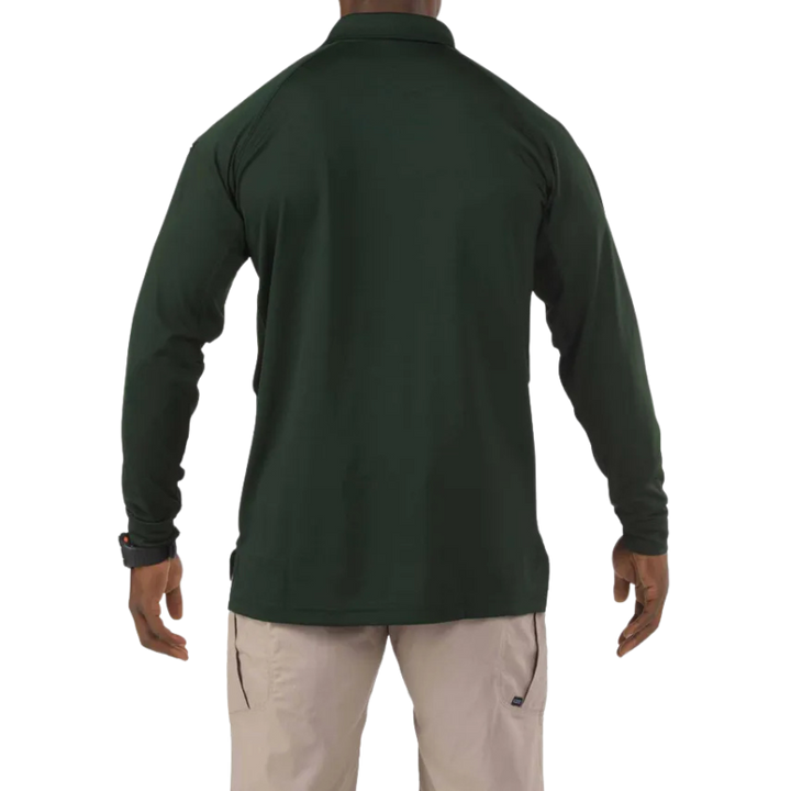 Men's Performance Long Sleeve Polo Shirt | Green