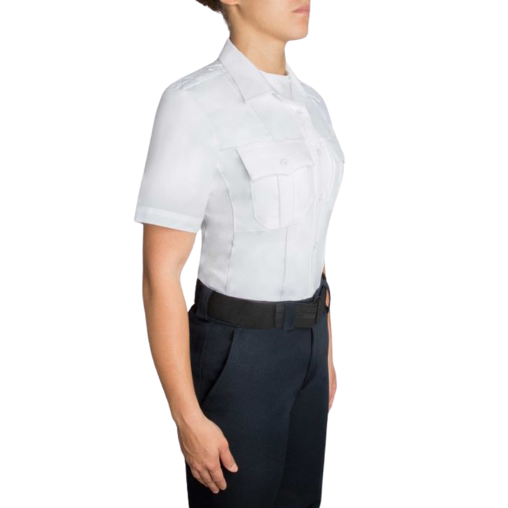Women's Short Sleeve Polyester Supershirt | White
