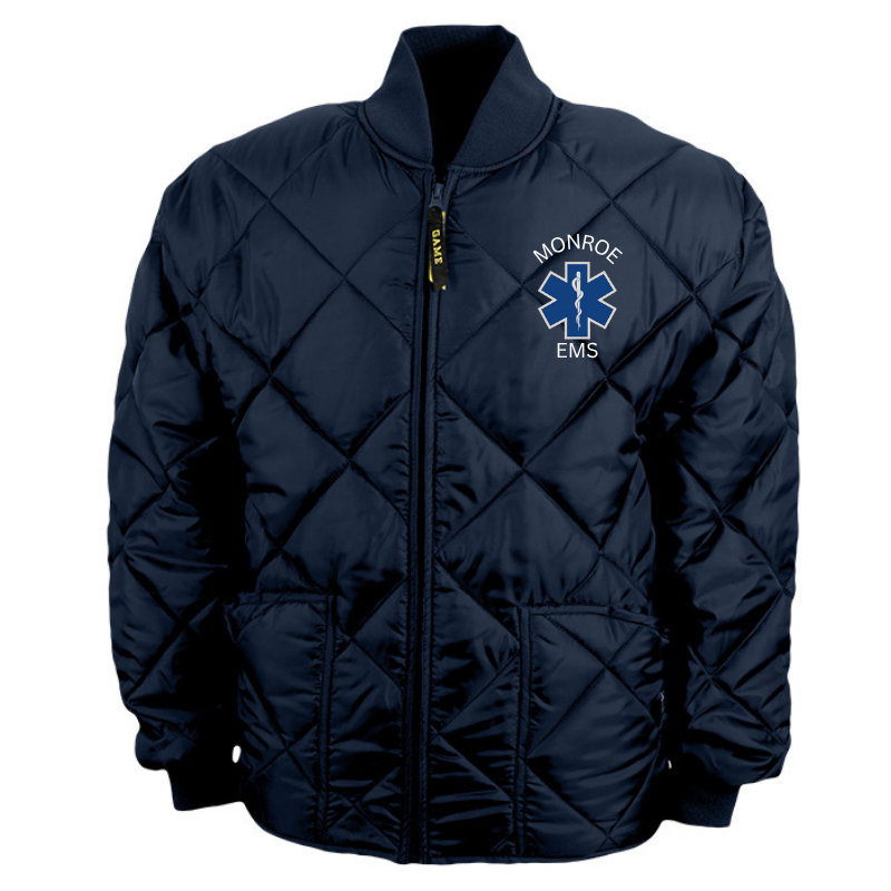 Monroe VAC Game Quilted Jacket | Navy | Royal Logo