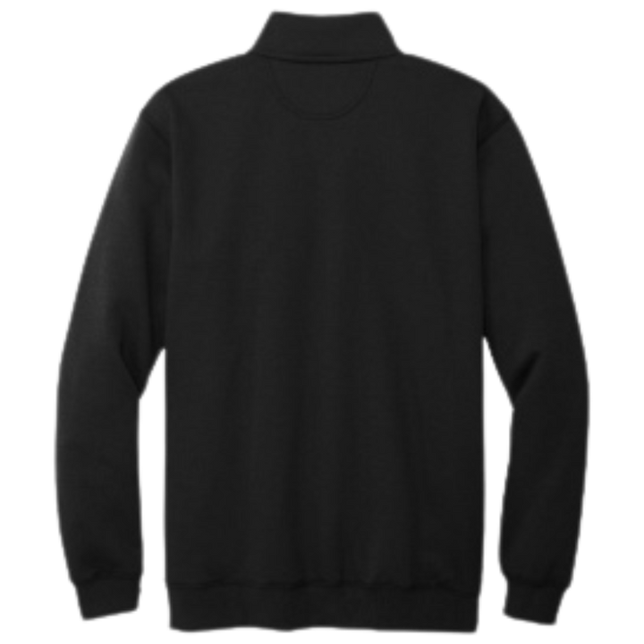 Loose Fit Midweight Quarter-Zip Mock-Neck Sweatshirt | Black, Navy