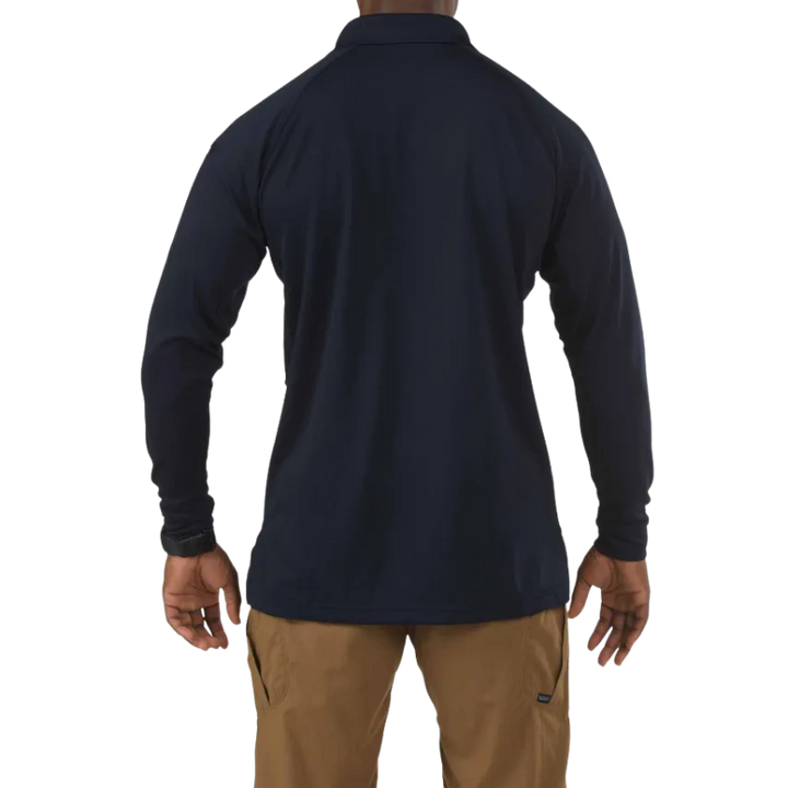 Men's Performance Long Sleeve Polo Shirt | Navy