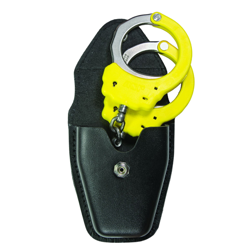 AirTek Single Closed Coated ASP® Chain Handcuff Case Leather | Black Snap
