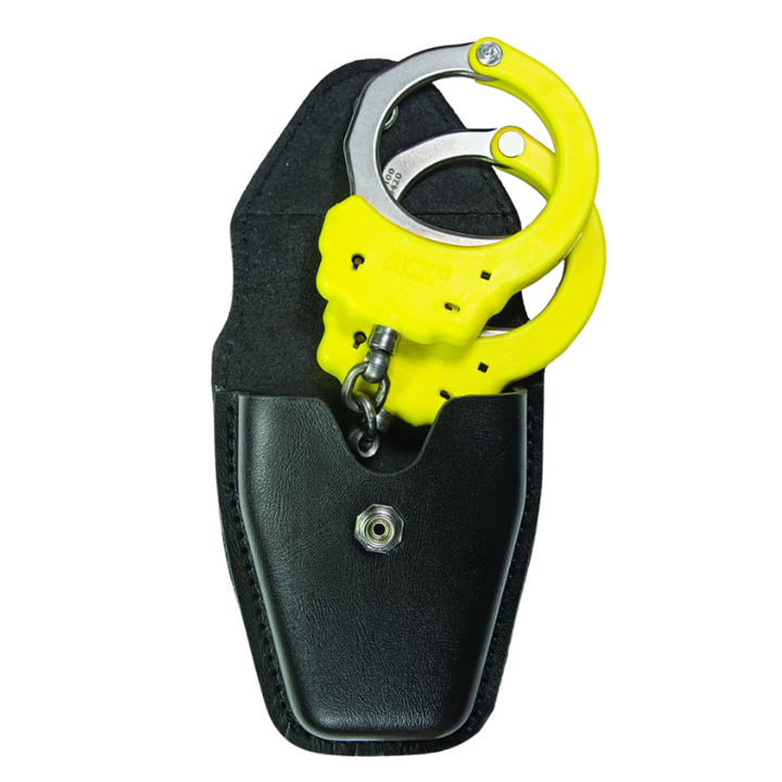 AirTek Single Closed Coated ASP® Chain Handcuff Case Leather | Black Snap
